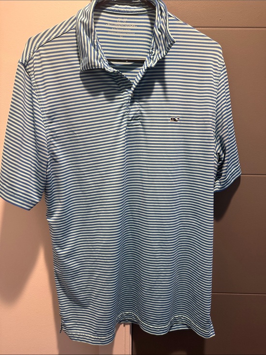 Vineyard Vines Other - Vineyard Vines Light Blue and White Striped Polo size medium